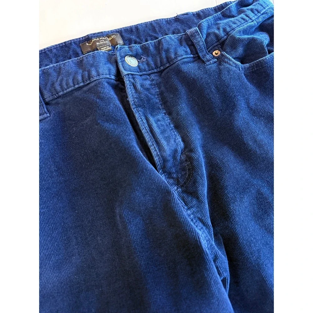 Banana Republic Corduroy‎ Pants Mens 40x34 Navy Blue Slim Fit Travel Jean 750853